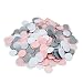 Mybbshower Pink Gray White Tissue Paper Confetti for Baby Girl Shower Birthday Table Decor 5000 Pieces