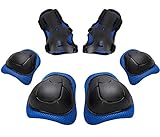 DELFINO Kids Knee Pad Elbow Wrist Pads Guards Protective Gear Set for Roller Skates Cycling Bike Skateboard Inline Skatings Scooter Riding Sports, Suitable for Multiple Sports Outdoor Activities