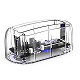 【USB 3.1 Gen 2, Superspeed bis zu 10 Gbit / s】 SuperSpeed USB 3.1 Gen 2-Festplattengehäuse mit Typ-C-Schnittstelle, Raten bis zu 10 Gbit / s, UASP-Protokoll, Mit attraktiver transparenter Farbe, 360 ° Offenes Design sorgt für bessere Wärmeableitung .