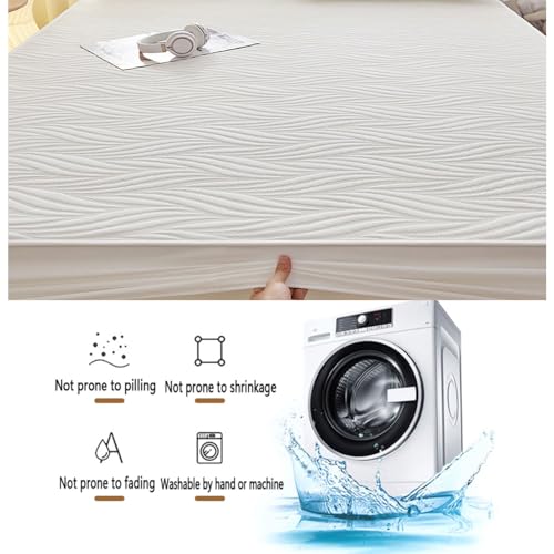 Protector acolchado impermeable con goma elástica para fundas de colchón de 150x200 cm 8