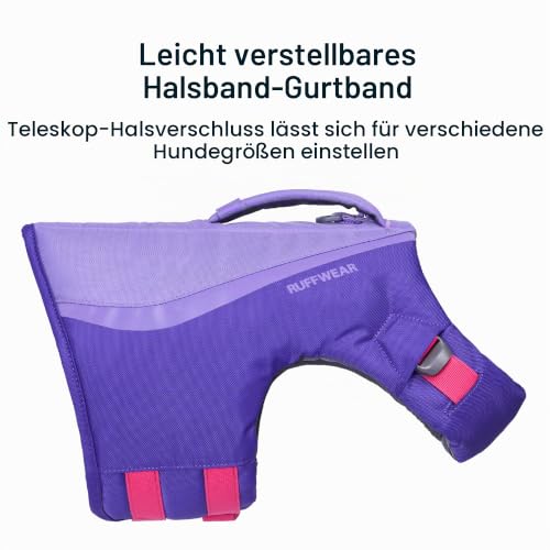 Ruffwear Float Coat Hundejacke, Auftrieb und Auftrieb, Hundeweste für sicheres Schwimmen, Bootfahren, Wassersport, Deep Blue, Small