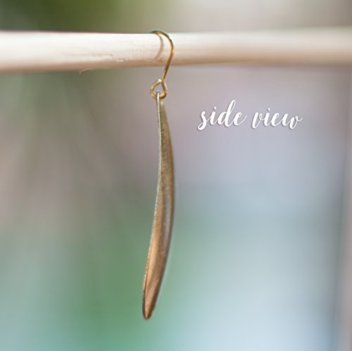 Brushed Gold or Silver Light Weight Teardrop Earring | SPUNKYsoul Collection4