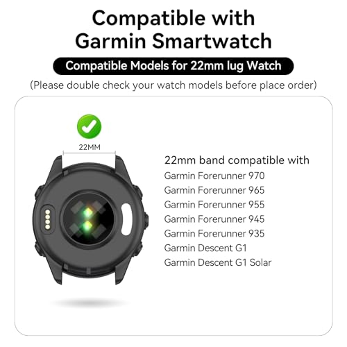 Correa de silicona 22 mm para Garmin Forerunner miniatura 3