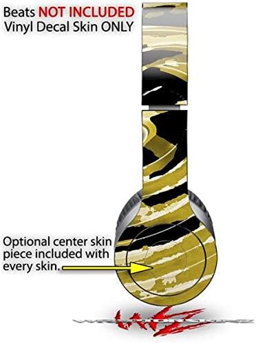 Skin Decal Wrap Works with Original Beats Solo HD Headphones Alecias Swirl 02 Yellow Skin Only (Headphones NOT Included)