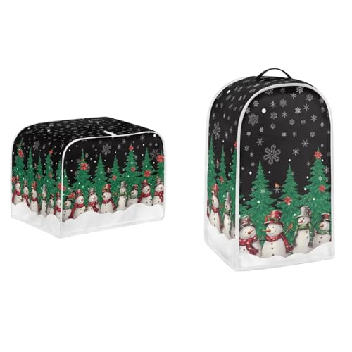 Copertura per tostapane vintage a 2 fette di girasoli, set da 2 pezzi di copertura per piccoli elettrodomestici, sacchetto antipolvere con manico, frullatore lavabile, copertura protettiva per