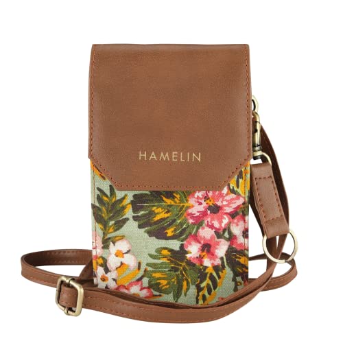 HAMELIN Crossbody Sling Bag for Girls and Women | Stylish Vegan Leather Ladies Purse for Mobile/Cell Phone with Detachable Keychain and Adjustable Strap | Carefully Handcrafted