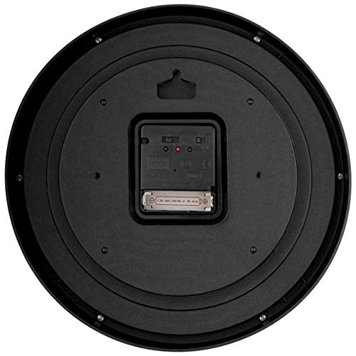 Adalene 12 Inch Large Atomic Wall Clock Analog Display - Vintage Black Wall Clock Atomic Movement - Battery Operated Modern Wall Clock For Office, School Classroom, Kitchen, Bedroom, Bathroom, Outdoor #TOP1