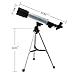 Telescope, Oumoda Travel Scope, 90 X Refractor Telescope, Astronomy Telescope Tabletop Nature Exploration Gifts Toys for Kids, Adults Sky Star Gazing, Birds Watching