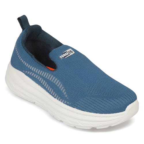 Image of Liberty Force 10 RUNSTEP-E Teal Blue Sports Non Lacing Walking Shoes for Mens