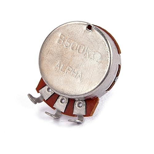 Abaodam ポテンショメーター 大型ロングナット付き割シャフト 電気ベースギター用とトーンコント オーディオ用リニアテーパー設計