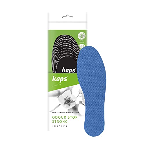 Kaps Odour Stop Strong Plantillas Zapatos Absorbe Olores con Carbón Activado, Eliminan el Mal Olor, Recortables a Medida, Todas las Tallas