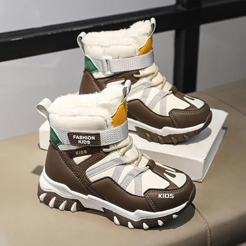 Boys High Top Sports Boots Girls Outdoor Hiking Mid Calf Winter Shoes Non Slip Warm Winter Boots3