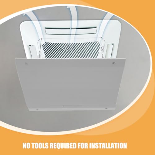 Déflecteur d'air réglable en acier inoxydable blanc carré ifundom - 7