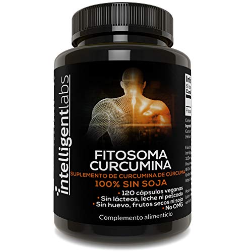 Intelligent Labs Fitosoma Curcumina Meriva de 250 mg, Absorción un 2900% Superior a la Curcumina de Cúrcuma Tradicional, 100% Sin Soja, 120 Cápsulas por Envase