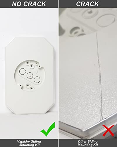 Siding Mounting Kit, White Outdoor Light Mounting Block With Built-In Box, Siding Mounting Plate For 1/2 Inch Lap Double And 4 Inch Siding #TOP3