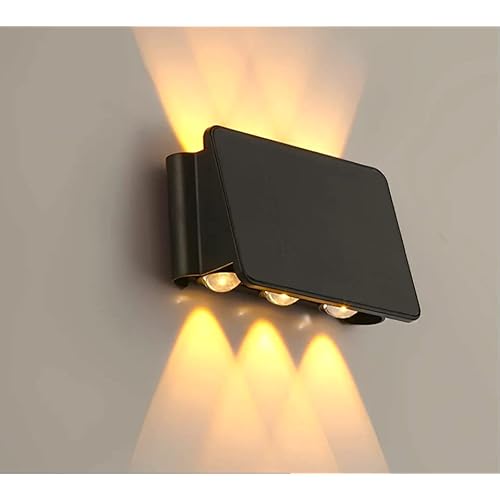BRIGHTICONIC Up Down Decorative Solar Wall Sconce Lights - Dusk to Dawn, Waterproof, Outdoor Lighting