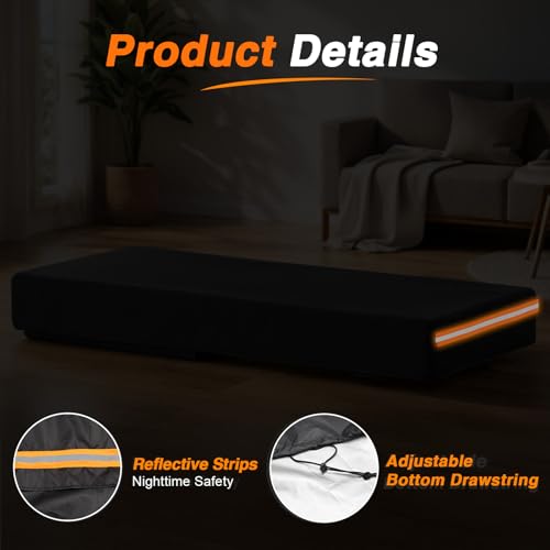 Image of EVRBUL Treadmill Cover Heavy Duty Waterproof Dustproof Running Machine Cover Home Gym Exercise Workout Equipment Protective with Air Vents Reflective Strip Drawstring