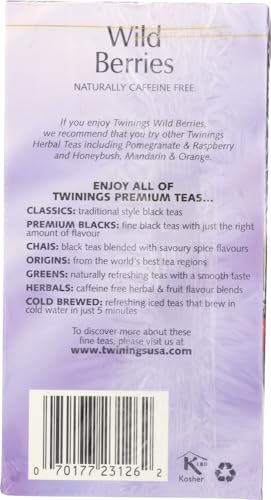 Twinings of London Wild Berries Herbal Tea Bags, 20 Count