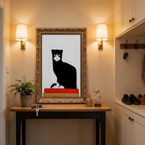 Impression sur toile The Cat par Bart Van Der Leck - Cadre suspendu 50x75 cm pour salon - 5
