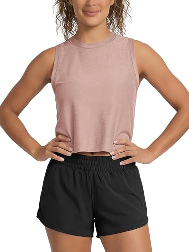 Image of ODODOS Women's Performance Tank Ultra Soft odSTRATUM Tech Sleeveless Tee Shirts High Crew Neck Pullover Top