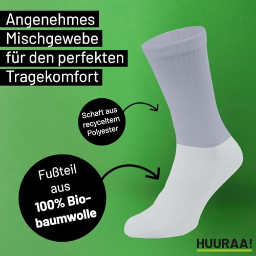 Huuraa Unisex Socken Französische Bulldogge Frenchie Comic 42/46 White Baumwolle Tennissocken Geschenkidee
