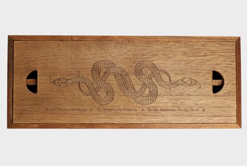 Hecate'S Light FINEWOODBOX24 Serpent Wood Box | Incense Compartment Tray Box cover
