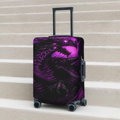 Purple Dragon Suitcase Cover Fashion Luggage Covers Anti-Scratch Elastic Lightweight Protector For Travel Outdoor Medium3