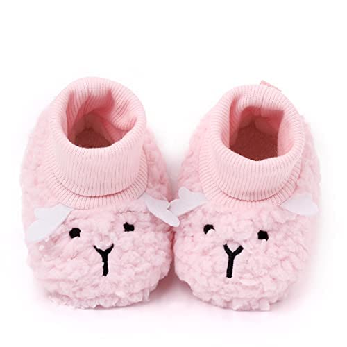 Faux Sherpa Baby Girl & Boy Booties Non - Slip Soft Newborn Boots For Unisex Infant & Toddlers Coral Fleece Prewalker4