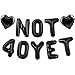 Black Not 40 Yet Banner, 16 in letter NOT 40 YET Balloons 39th Birthday Decorations for Men Women, Cheers to 39 Years, Funny 39th Birthday Party Decorations Suppplies Favors