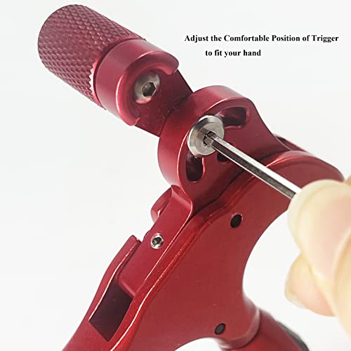 Huntabear Bow Release For Compound Bow, 4-Finger 360° Rotate Caliper Thumb Release Archery Accessories (Red) #TOP4