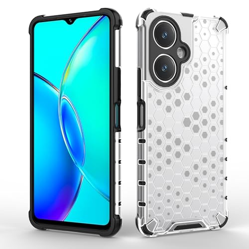 Image of Glasgow Back Case Cover Compatible with [ Vivo Y27 4G ] (Stylish Design) - Transparent