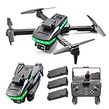 Drones with Camera, Foldable Quadcopter, Professional Drone, Auto Return, One Key Start, Altitude Hold, 3D Flips, Headless Mode, 3 Batteries, Professional Drone for Beginner