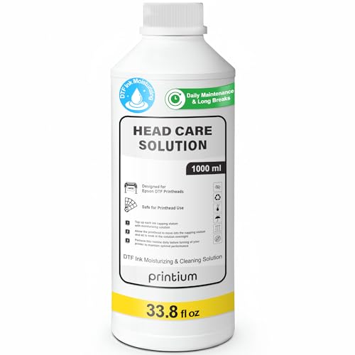 DTF Head Care Solution 33.8 fl oz (1000 ml) – Printhead Maintenance & Storage Fluid – Ink System Moisturizing Formula to Prevent Drying & Clogs – for Capping Stations & Dampers