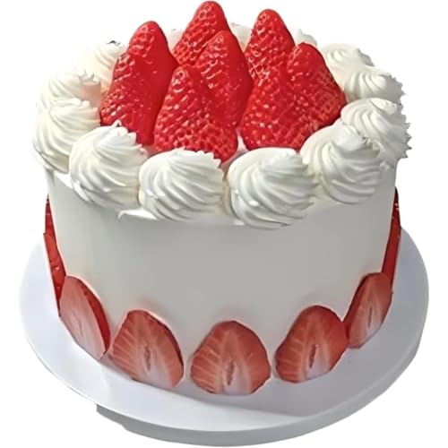 WhiteForest 誕生日ケーキ 記念日ケーキ 食品 サンプル 直径20cm 6インチ 詰め合わせ お菓子 おかし 食品模型 ディスプレイ用 模型 フェイク 本物そっくり リアル 見本 食玩 セット 展示 販促 グッズ ままごと お店屋さん 撮影道具
