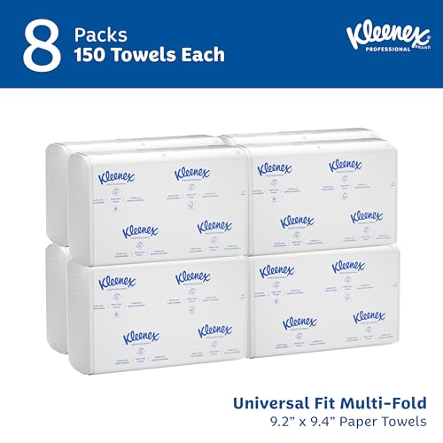 Kleenex Professional Universal Multifold Paper Towels, Bulk (02046), Absorbency Pockets, 9.2