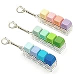 DAJING 3PCS Keyboard Fidget Toy, 4 Keys Decompression Toys, Stress Relief and Focus Enhancer for Adults and Kids, Finger Keyboard Caps (3 colorful)
