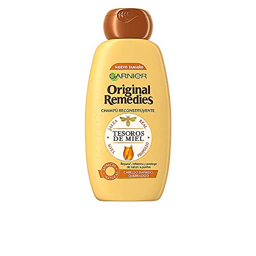 Garnier Champú Reconstituyente con Tesoros de Miel, Negro, 300 ml (Paquete de 1)