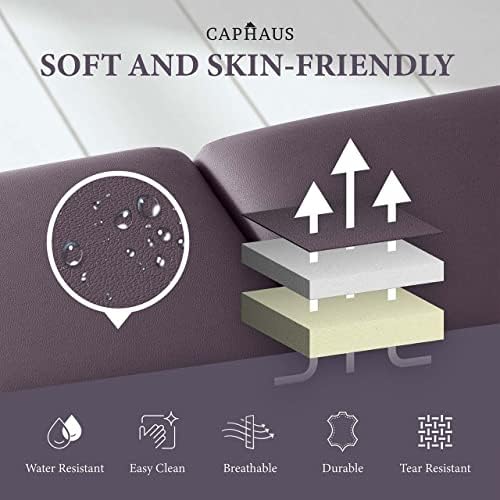 CAPHAUS Premium Memory Foam Massage Table, 84 Inch Foldable & Portable, Height Adjustable Spa Bed, Facial Cradle Salon Bed, 28 Inch Wide, Purple