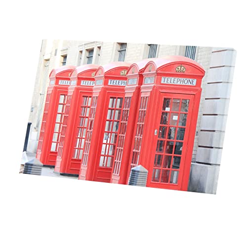 Toile imprimée cabines rouges de Londres pour créer une ambiance voyage dans votre salon