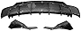 FREEMOTOR802 Compatible With 2017-2022 Tesla Model 3 Rear Diffuser, Carbon Fiber Print PP & ABS Plastic IKON Style Rear Bumper Molding Lip & Aprons 3PC