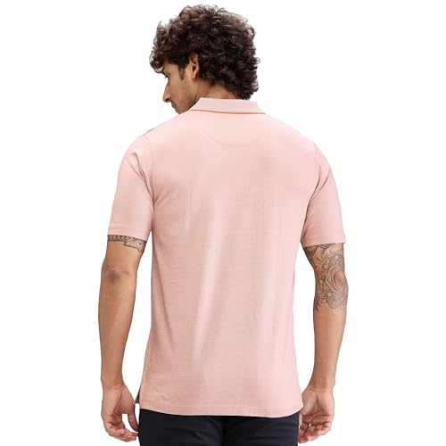 Image of Colorplus Men's Comfort Fit Solid Pattern Pure Cotton Plain Collar Half Sleeve Casual T-Shirt
