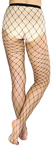 Image of ToBeInStyle Women's Large Fence Netting Pantyhose