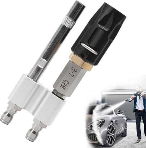Shooter Tip M5 Twist Nozzle for Pressure Washer 3-7 GPM Adjustable Long Range Soap Nozzle Easy Installation