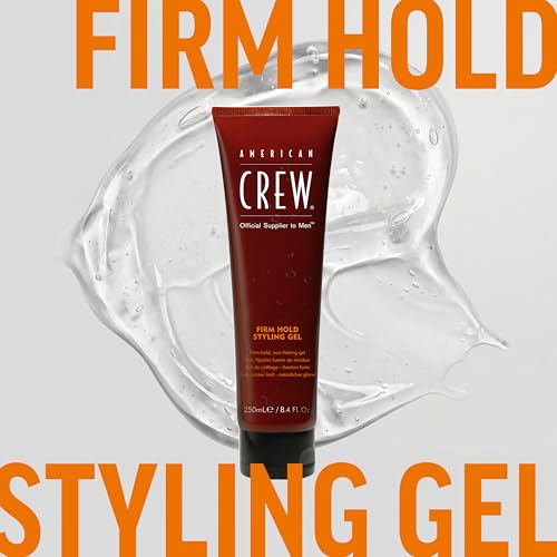 American Crew – Firm Hold Styling Cream, Gel de Fijación Fuerte, con Brillo, con Extractos Naturales y Vitamina B5, Sin Alcohol, Bajo Nivel de PH, Previene la Resequedad, para Hombres – 250 ml