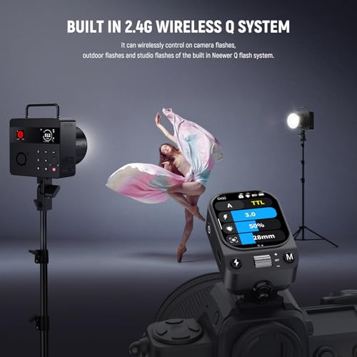 Image of NEEWER QZ-N TTL Wireless Flash Trigger Transmitter Compatible with Nikon Cameras, 1 /8000s HSS Switch, 1000mAh Battery, OLED Touchscreen for 2.4G Q System Z3 Z2PRO Z2II Z2 Z880 Q6 Q4 Q300 Q200