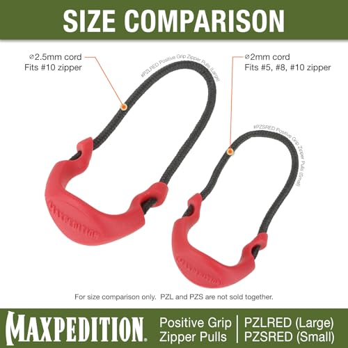 MAXPEDITION Positive Grip Zipper Pulls (Large, EMS Red) Pack of 6, Zipper Pull Replacement for Emergency Medical Backpacks, First Aid Kits, Tourniquet Pouches, PZLRED - Thumbnail 6