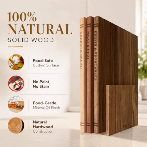 Set 3 Tablas de Cortar de Madera con Base miniatura 6