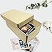 Lineco Photo Card Box, Museum-Quality Archival Storage, Acid-Free with Removable Lid, Bulk Storage for Negatives, Prints, Films, Photos, 4x6x12 Inches, Tan