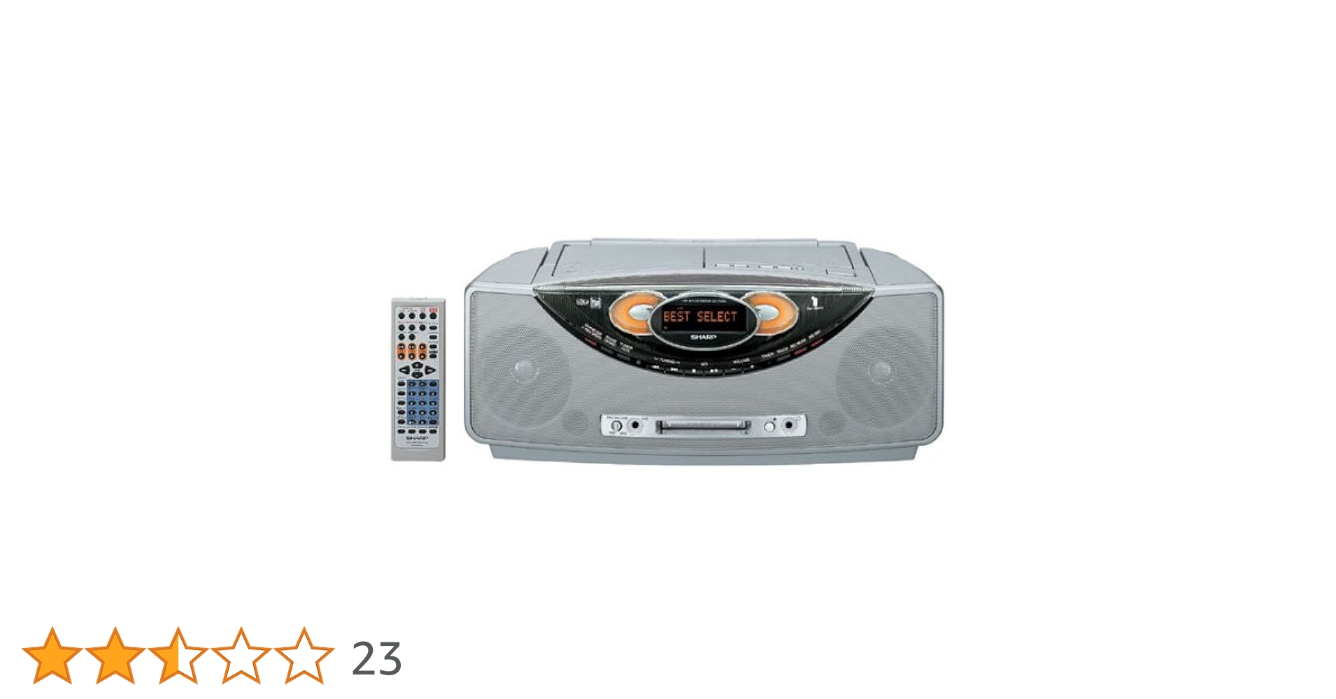 シャープ カセット/CD/MDプレーヤー SD-FX200-S シャープ、乾電池駆動可能な1ビットCD/MDラジカセ