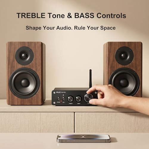 XRLUC Max 600W Bluetooth Amplifier for Passive Speakers, Flagship TPA3255 2.0 Channel Mini Stereo Amp HiFi Home Audio Component Amplifiers, with 36V 6A Power Adapter for Living Room, Garage, Party - 3